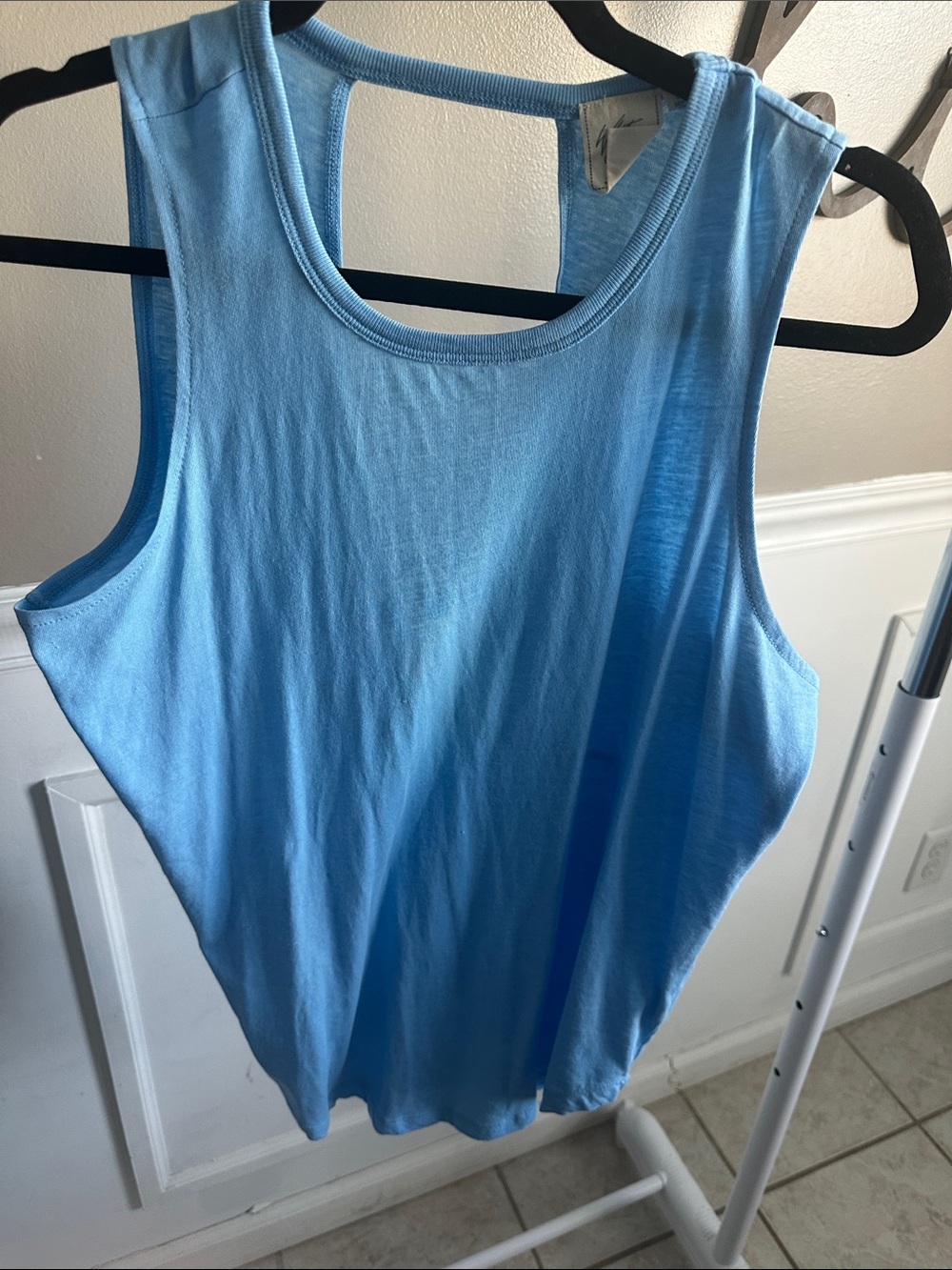 White Crow Light Blue Scoop Neck Tank Top